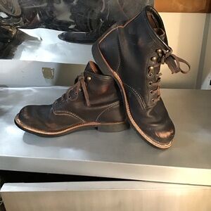 Red Wing Shoes Distressed Black Leather Boots